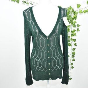 NWT Nordstrom green knit thin blouse